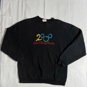 Vintage Walt Disney World 2000 Black Crewneck Sweater